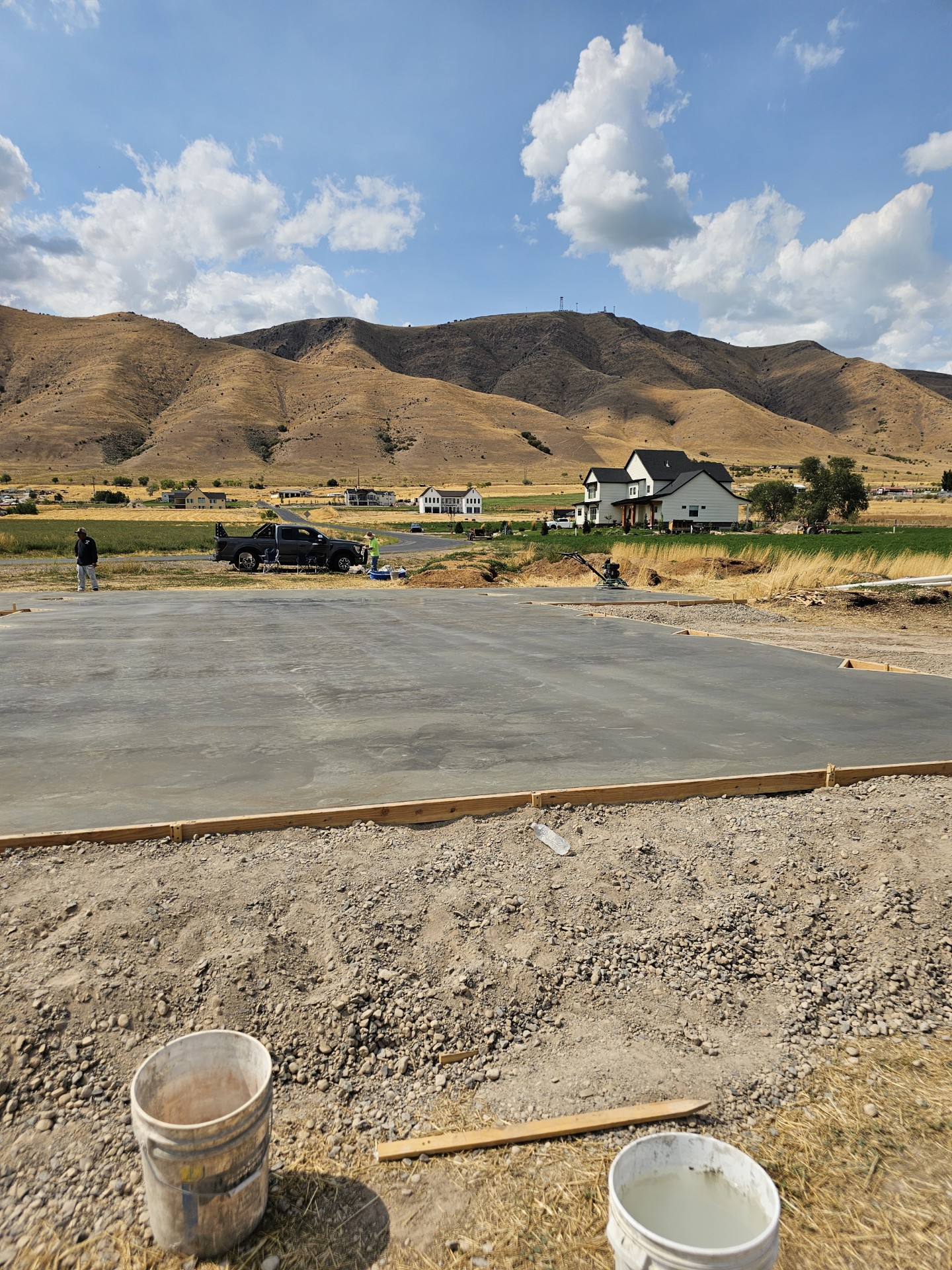 Concrete driveway and RV pad in West Jordan, Utah