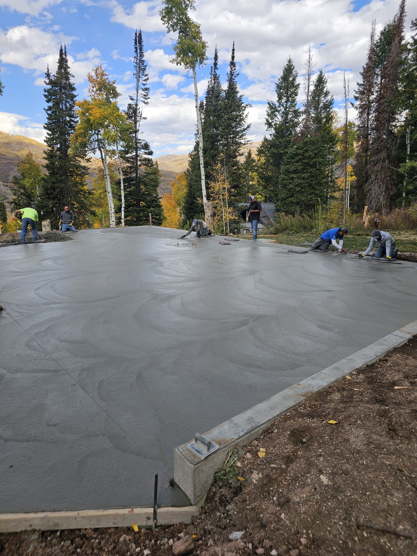 Concrete patio finishing in Utah