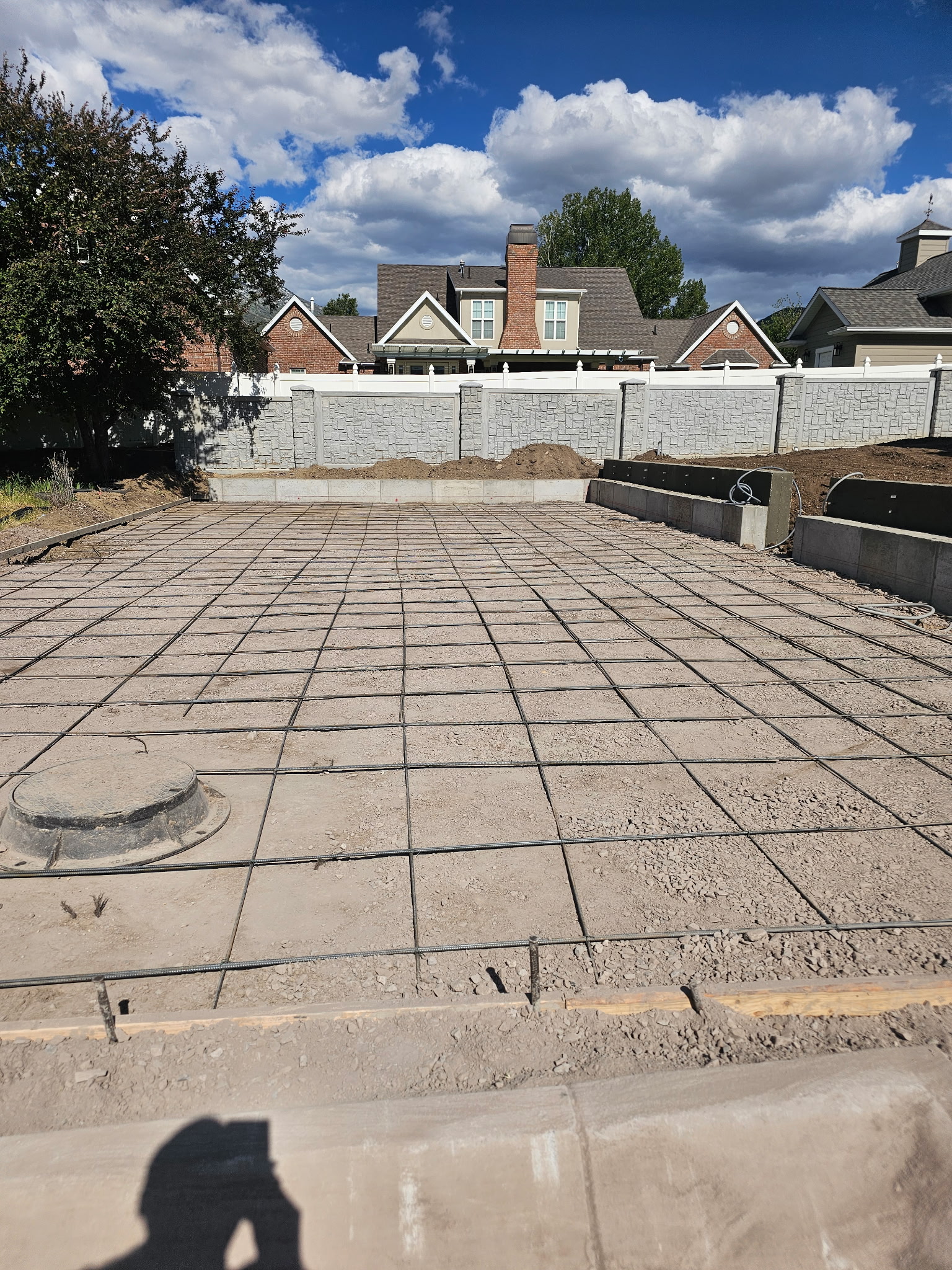 Rebar grid foundation preparation in West Jordan, Utah